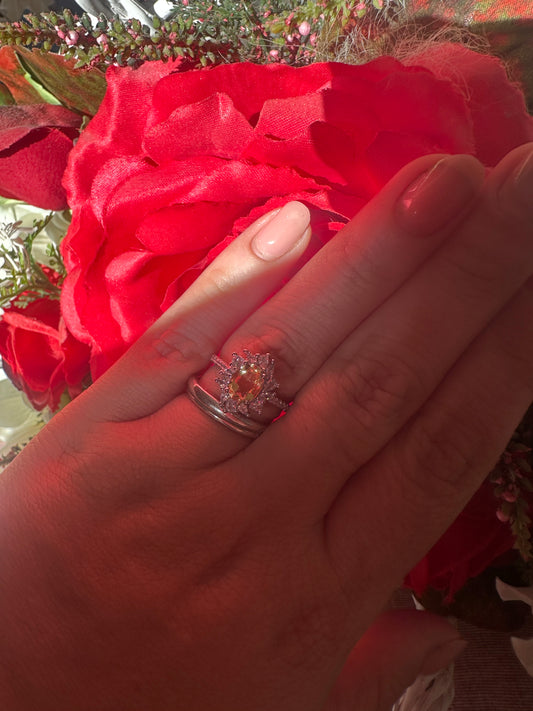 Anello CItrino Princess (argento 925)