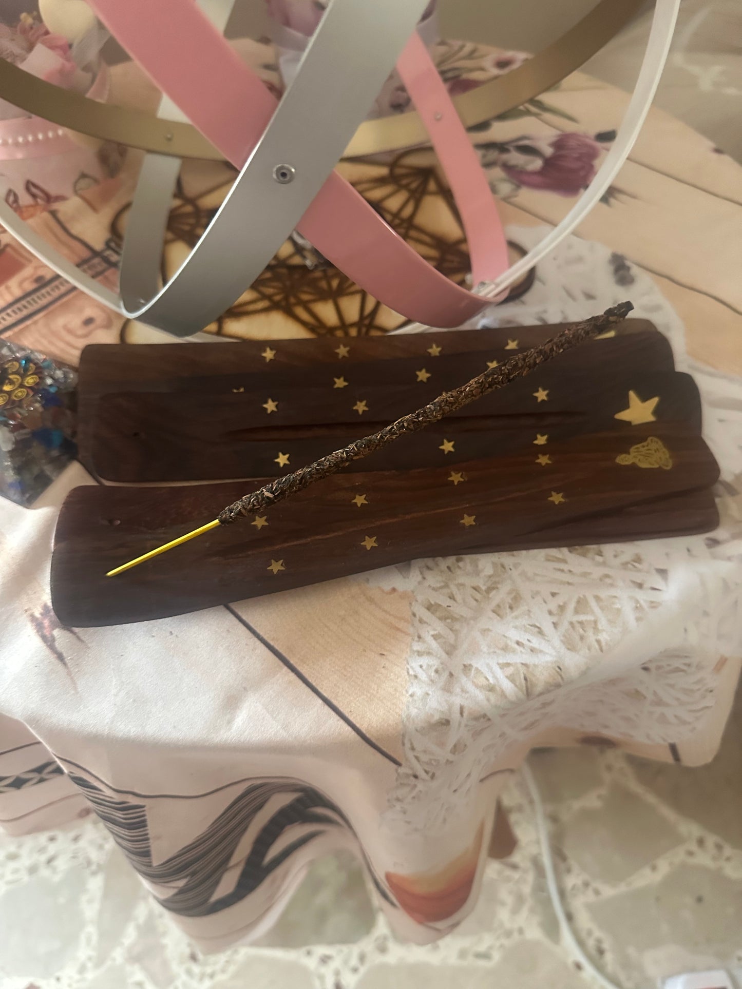 Porta incenso in legno