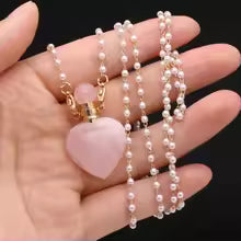 Ciondolo Quarzo Rosa porta fragranze.