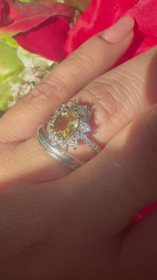 Anello CItrino Princess (argento 925)